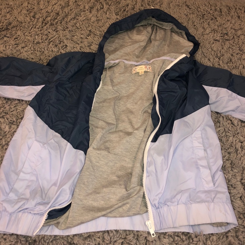 Blue and purple windbreaker